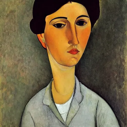 Prompt: a portrait by amedeo modigliani, but photorealistic, high quality, high detail