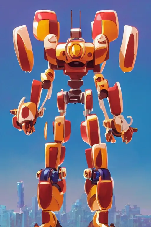 Image similar to metabots medabots medarotto medarot robot minimalist comics, behance hd by jesper ejsing, by rhads, makoto shinkai and lois van baarle, ilya kuvshinov, rossdraws global illumination ray tracing hdr radiating a glowing aura