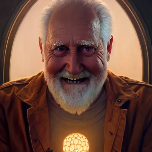 Prompt: hide the pain harold ; cinematic screenshot ; crisp sharp focus ; ultra realistic, concept art, intricate details, satire, highly detailed, photorealistic, octane render, 8 k, unreal engine. art by artgerm and greg rutkowski and charlie bowater and magali villeneuve and alphonse mucha