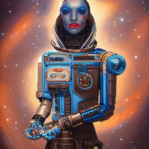 Image similar to Space BioPunk Steampunk portrait, Pixar style, by Tristan Eaton Stanley Artgerm and Tom Bagshaw.