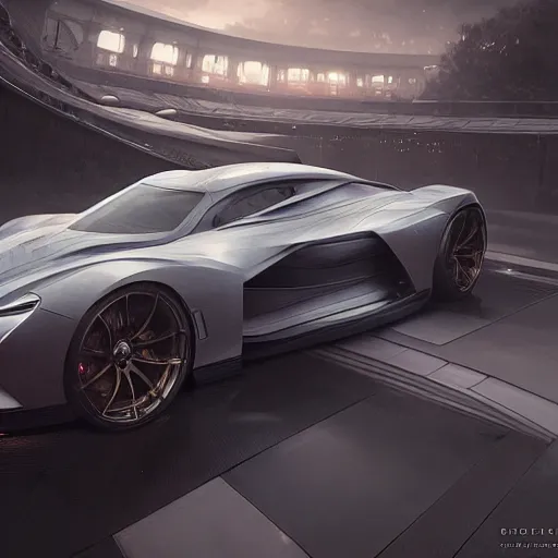 Image similar to detailed intricate digital illustration by greg rutkowski and artgerm and wlop ; 2 0 2 4 concept car, sharp, smooth, editorial photograph, led headlights and sleek design