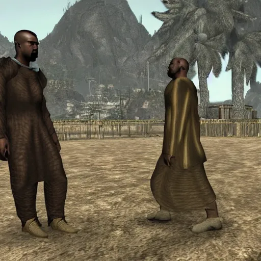 Image similar to kanye west in morrowind