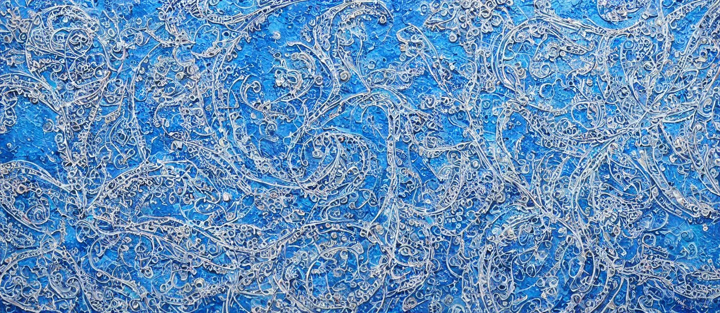 Prompt: the bluest sky is infinitely high and crystal clear, acrylic painting, intricate detail