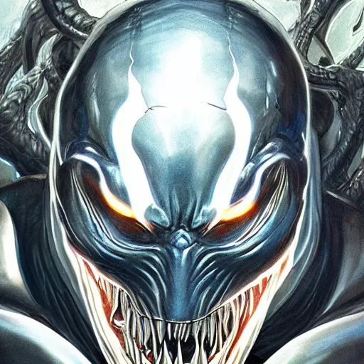 Prompt: a sketch of the god of lightning as venom the symbiote | venom movie | ~ ~ cinematic ~ ~ lighting | award - winning | closeup portrait | by donato giancola and mandy jurgens and charlie bowater | featured on artstation | pencil sketch | sci - fi alien