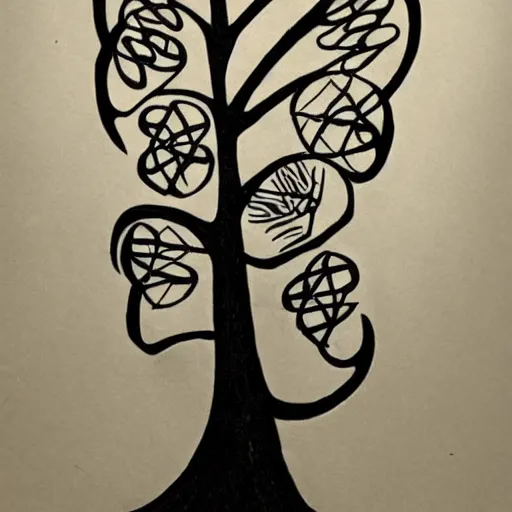 tattoo design depicting a tree whose trunk turns into | Stable Diffusion |  OpenArt