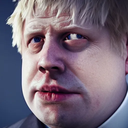 Image similar to Boris Johnson with Travis barkers body, realistic artstyle, wide shot, dramatic lighting, octane render, hyperrealistic, high quality, highly detailed, HD, beautiful, cinematic, 8k, unreal engine, facial accuracy, symmetrical