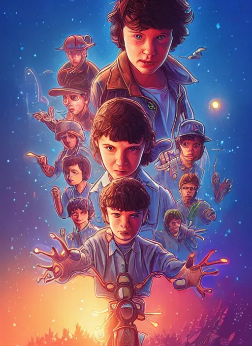 Image similar to hero world stranger things, behance hd by jesper ejsing, by rhads, makoto shinkai and lois van baarle, ilya kuvshinov, rossdraws global illumination