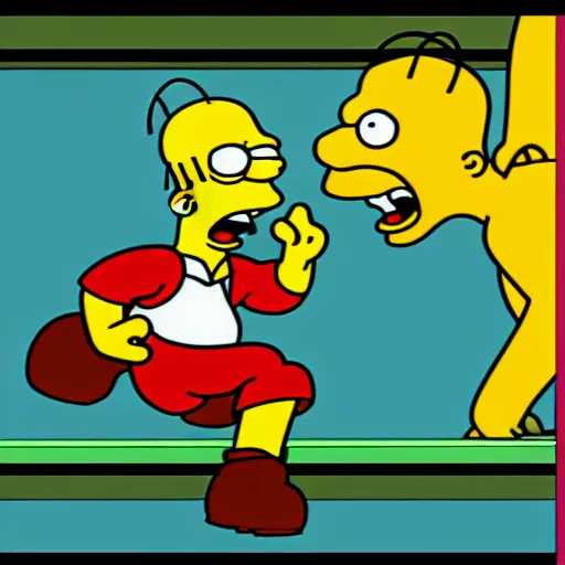 Image similar to Homer Simpson in Super Metroid