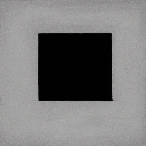 Image similar to a realistic charcoal drawing of a black square floating over the ocean in the style of Marco Tirelli