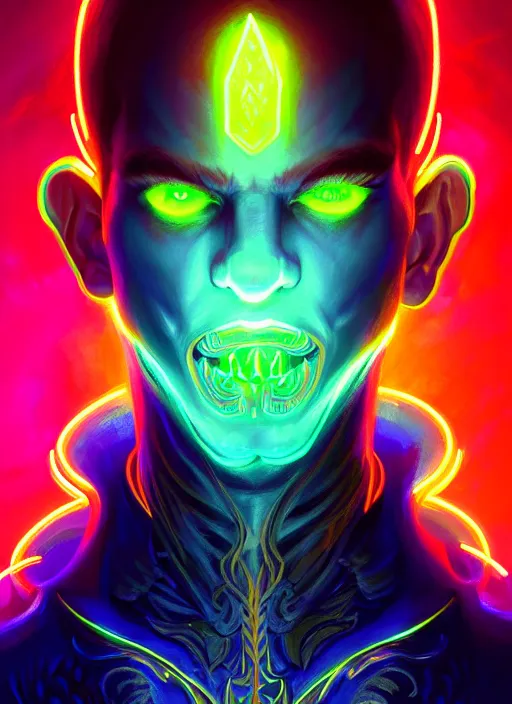 Prompt: symmetry!! concept art, full shot, sketch!! of a male demon, intricate, elegant, bright neon colors, glowing lights, highly detailed, digital painting, artstation, glamour pose, smooth, sharp focus, illustration, art by artgerm and greg rutkowski, artey freytag