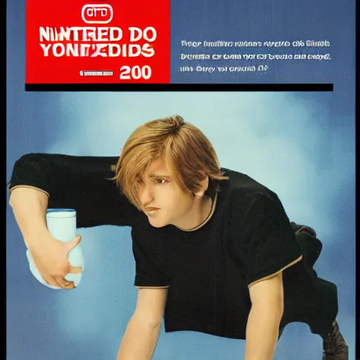 Image similar to poster ad from nintendo, issue 1 0 0 april 2 0 0 3