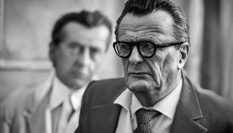 Prompt: hyper-realistic and detailed 2010s movie still portrait of Josip Broz Tito, by Paolo Sorrentino, Leica SL2 30mm, beautiful color, high quality, high textured, cinematic, low angle shot