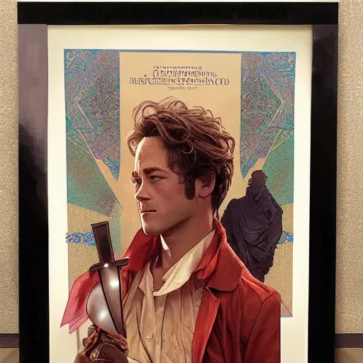 Prompt: amazing lifelike award winning pencil illustration of Luke Perry trending on art station artgerm Greg rutkowski alphonse mucha cinematic