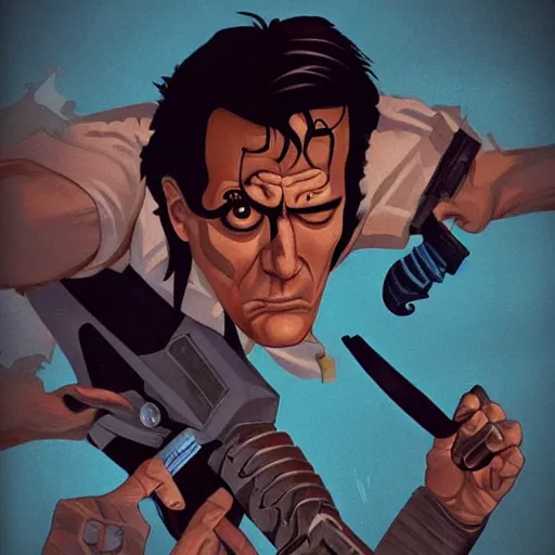 Image similar to ash vs the evil dead