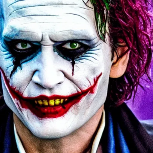 Image similar to Johnny Depp as The Joker