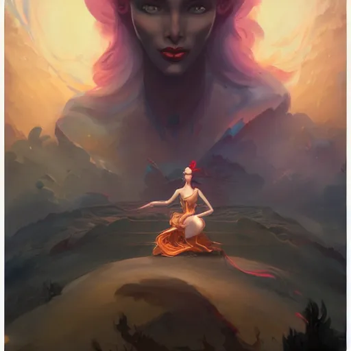 Image similar to the goddess of fate by pete mohrbacher and greg rutkowski, digital art, unreal engine 5, wlop, trending on artstation, deviantart, pinterest, 4K UHD image