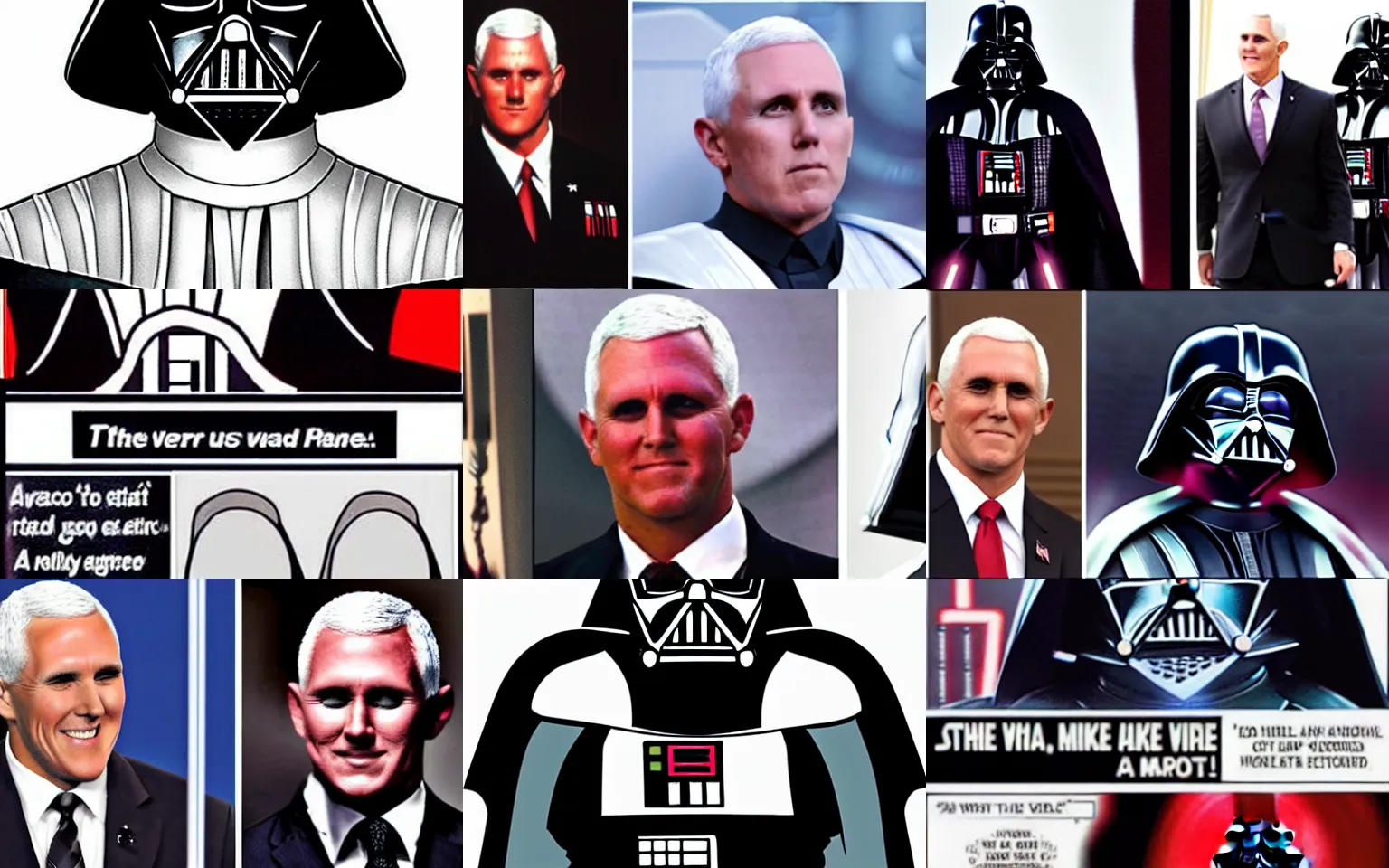 Prompt: darth vader looks like Mike Pence