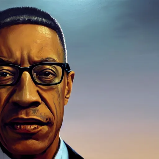 Prompt: a portrait of Gus Fring from Breaking Bad, oil painting, Greg Rutkowski, Charlie Bowater, Beeple, unreal 5, DAZ, hyperrealistic, octane render, RPG portrait, dynamic lighting, fantasy art, beautiful face