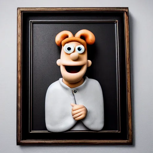 Prompt: wallace and gromit as real people, mugshot, photograph, white background, 3 5 mm