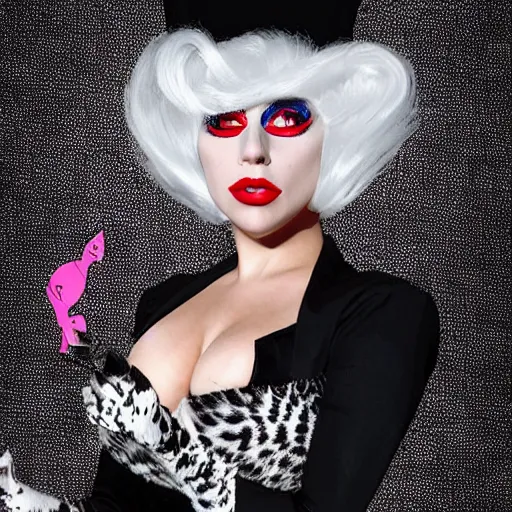 Image similar to lady gaga as cat in the hat