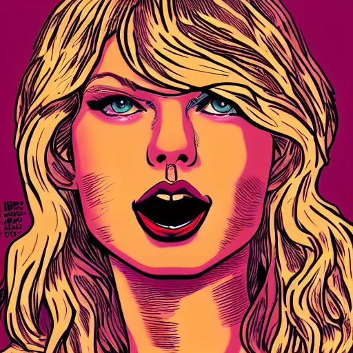 Image similar to portrait of taylor swift, by laurie greasley and james stokoe, 4 k, 8 k