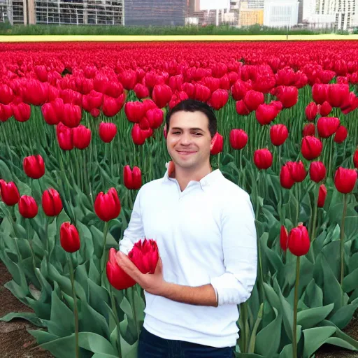 Image similar to typical bitcoin enthusiast trying to sell tulips, profile picture