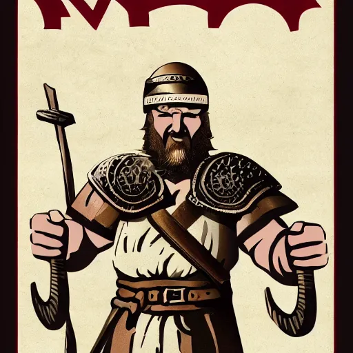 Image similar to a viking propaganda poster, high definition, 1080p