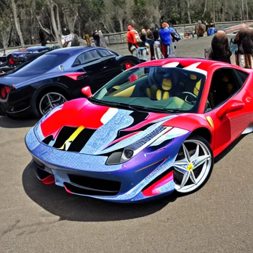 Image similar to completely crashed ferrari 4 5 8