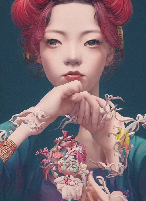 Image similar to hitomi kisugi : : by martine johanna and simon stalenhag and chie yoshii and casey weldon and wlop : : ornate, dynamic, particulate, rich colors, intricate, elegant, highly detailed, centered, artstation, smooth, sharp focus, octane render, 3 d