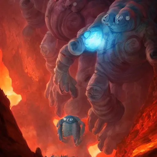 Prompt: tardigrade!!! a tardigrade titan!!! in the anime attack on tardigrade titan. geog darrow greg rutkowski
