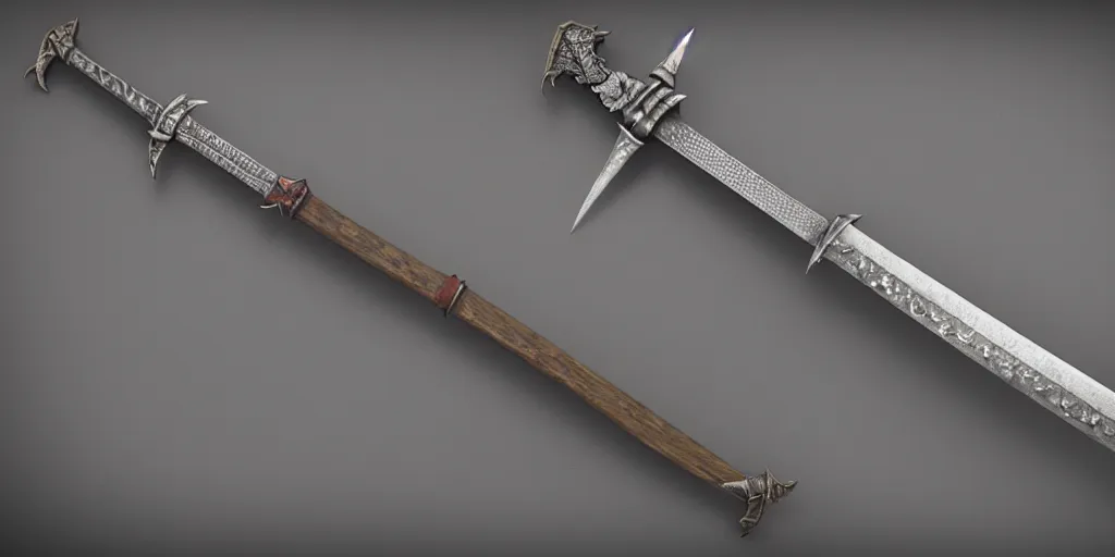 Image similar to sword design, shortsword, substance designer, weapon design, wood, steel, material, trending on artstation, game art, cgsociety, art by gerald brom, greg rutkowski and artgerm and james jean and zdzisław beksinski, 8 k, unreal engine, c 4 d