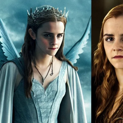 Prompt: emma watson as galadriel