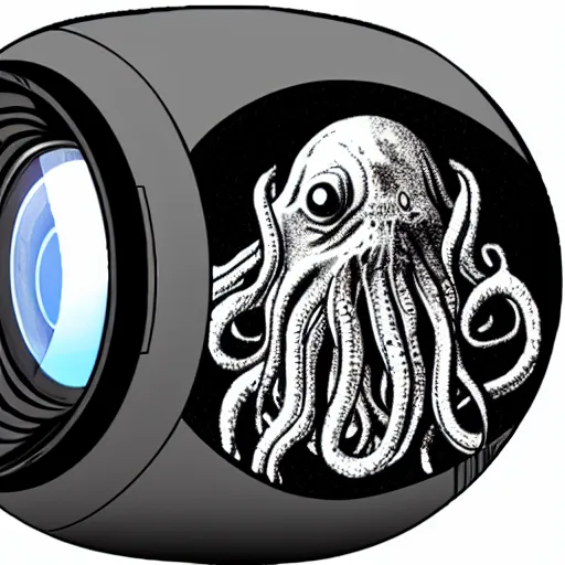 Image similar to fisheye lens of cthulhu