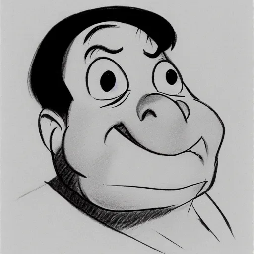 Image similar to milt kahl pencil sketch of danny devito