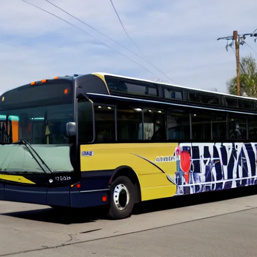 Prompt: New Flyer D40LF transit bus