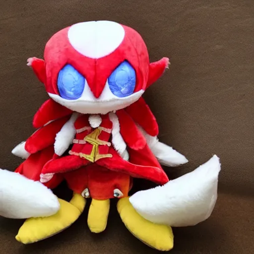 Image similar to cute fumo plush of the party rogue who steals rare items