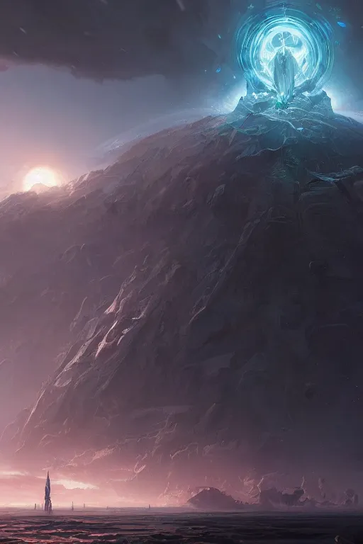 Image similar to eldritch god looking at earth, larger than earth, huge, towering, gigantic, high octane, 8 k, digital art, magic the gathering, mtg, by greg rutkowski, trending on artstation