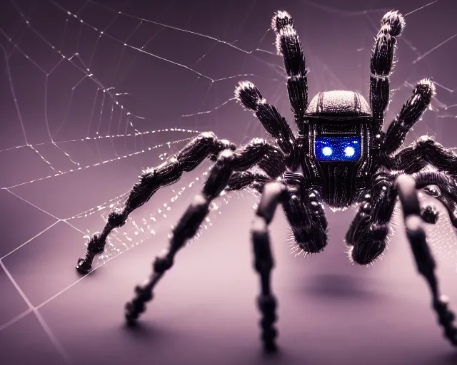Image similar to photo of a white cyborg spider with biomechanical body and borg enhancements and optical fibers in the forest. cyberpunk horror style. highly detailed 8 k. intricate. nikon d 8 5 0 5 5 mm. award winning photography.