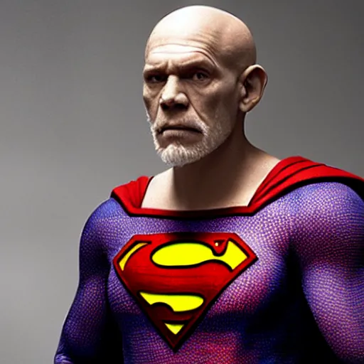 Prompt: John Malkovich as superman