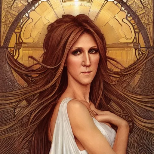 Prompt: amazing lifelike award winning pencil illustration of Celine Dion trending on art station artgerm Greg rutkowski alphonse mucha cinematic