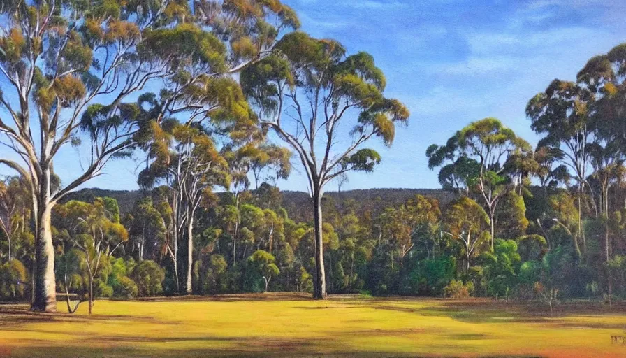 Prompt: painting of taree nsw australia