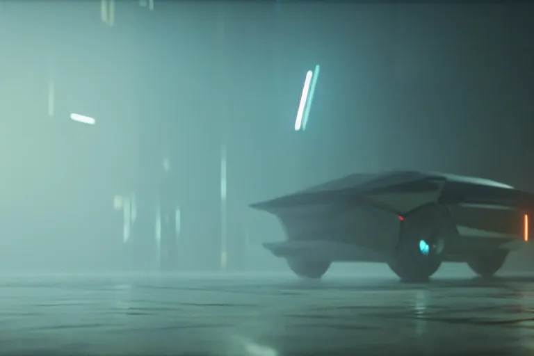 Image similar to film still of closeup sleek futuristic robot in blade runner 2 0 4 9, cinematic, moody, gritty neon noir by emmanuel lubezki