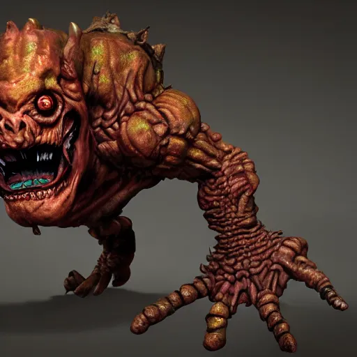 Prompt: A Doom Cacodemon hyper realistic uncanny valley