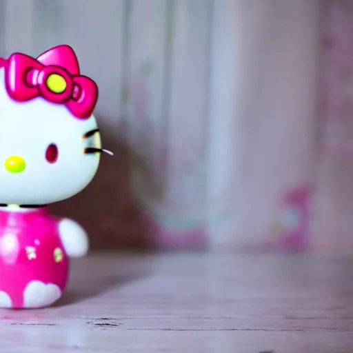 Image similar to hello kitty doll in a mason jar, 4 k, hyper realistic, dslr, high resolution, landscape, beautiful