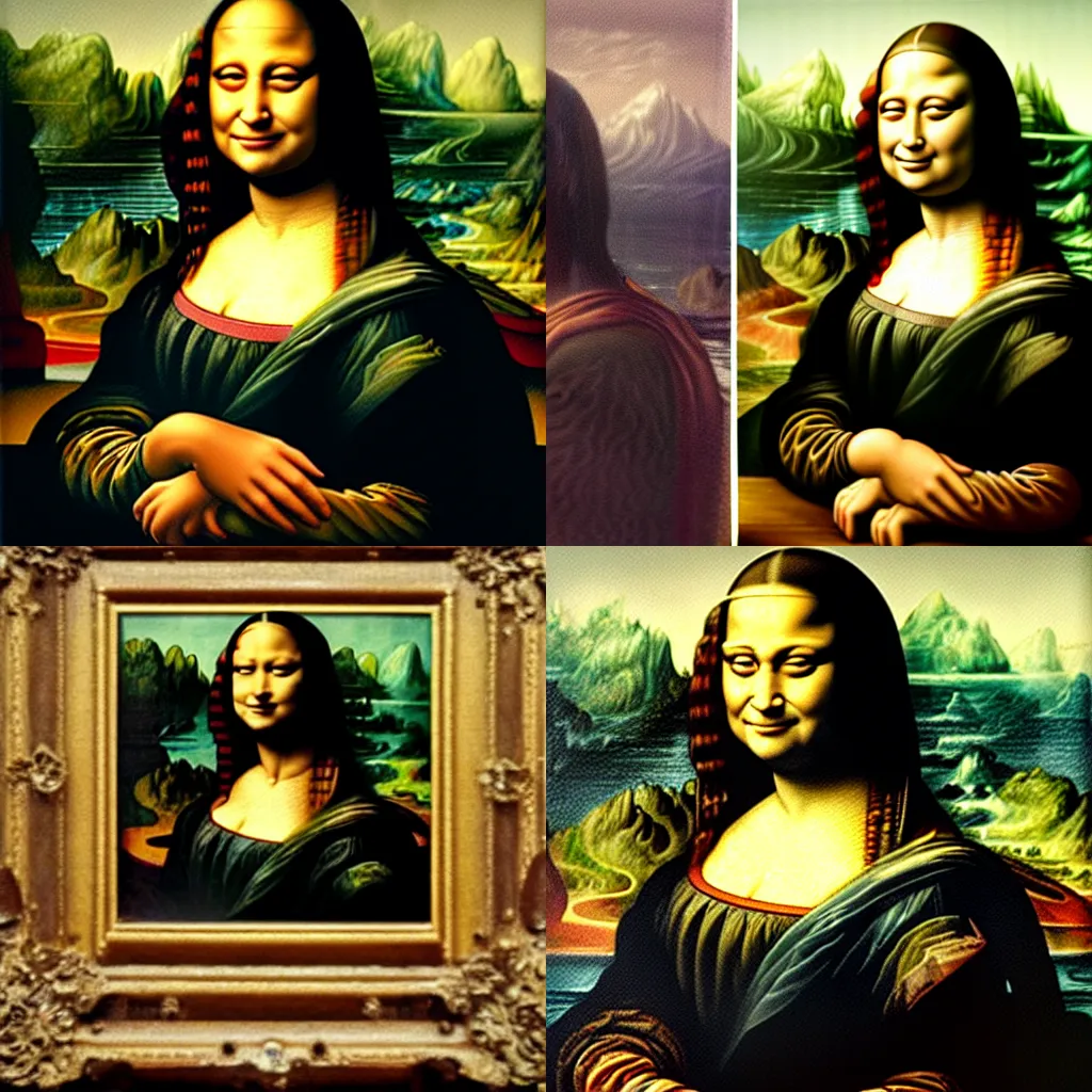 Prompt: an oil painting of Dwayne Johnson instead of Mona Lisa in the famous painting The Joconde painted by Leonardo Da Vinci