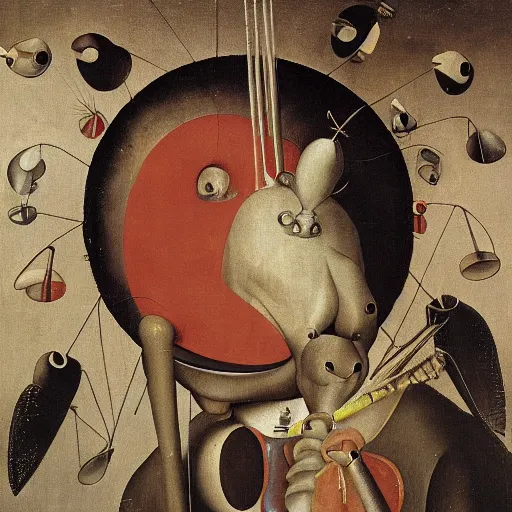 Image similar to dizzy gillespie by hieronymus bosch