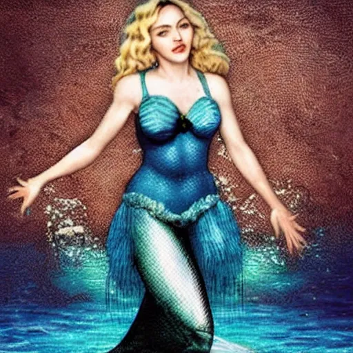 Image similar to madonna as a mermaid