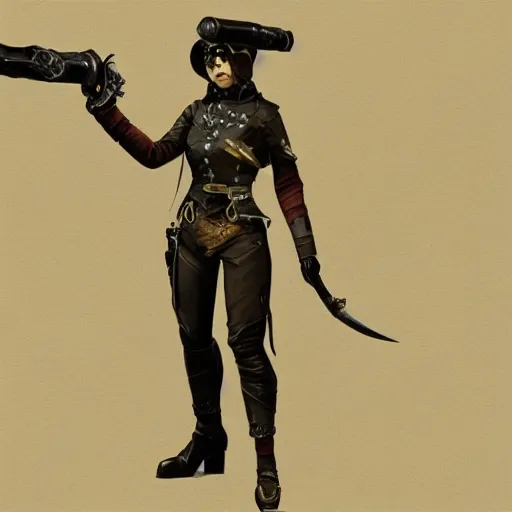 Image similar to steampunk style weapons, concept art, octane render, trending on dishonored