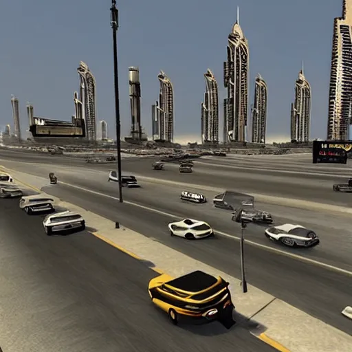 Prompt: gta : dubai, dynamic