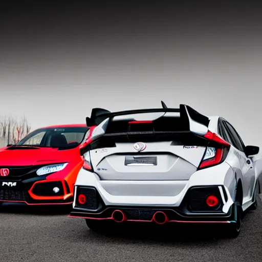 Image similar to honda civic type r in a bubble